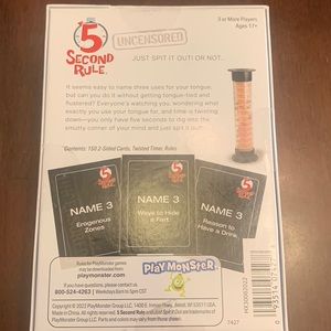 Brand new 5 second rule game